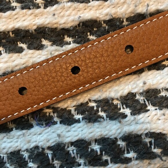 LOEWE Brown Leather Skinny Belt - Picture 7 of 7